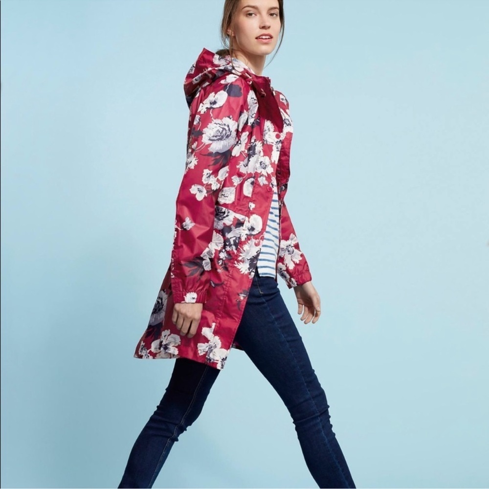 Joules Golightly Dark Posey Packaway Waterproof Hooded Jacket Size 6